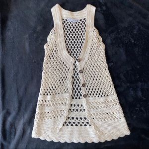 Love by Design crochet vest cardigan